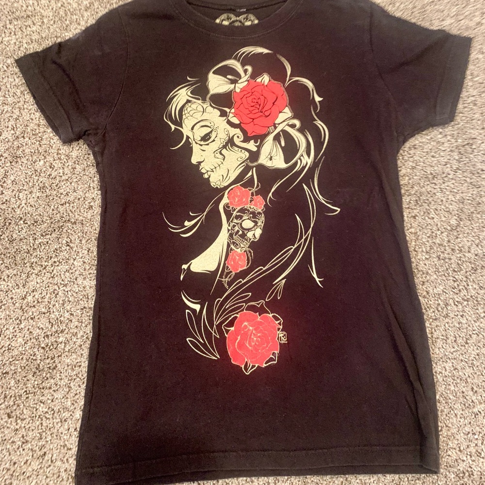 Sugar skull pinup tee